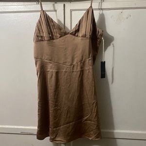 This is a melrose dress color:light brown size :XL